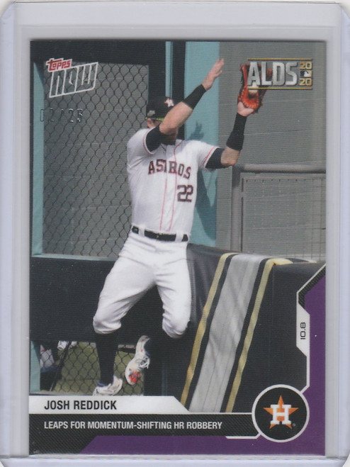 2020 Topps Now Parallel #386 JOSH REDDICK HOUSTON ASTROS 2/25