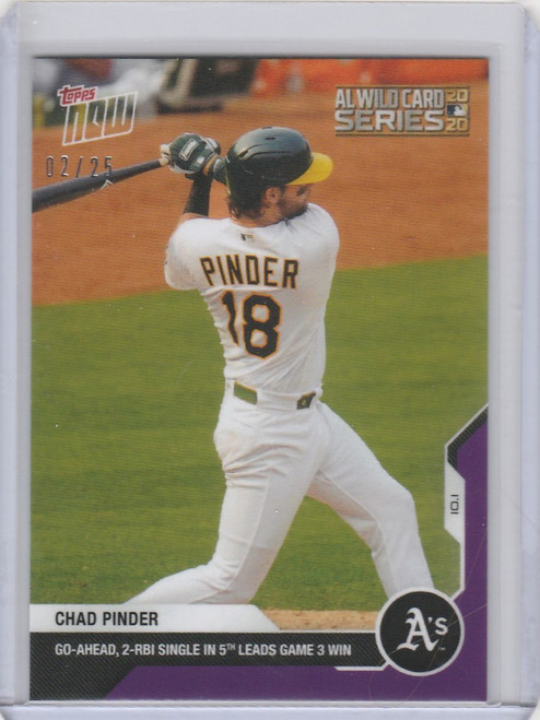 2020 Topps Now Parallel #351 CHAD PINDER OAKLAND ATHLETICS 2/25