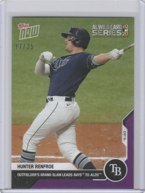 2020 Topps Now Parallel #335 HUNTER RENFROE TAMPA BAY RAYS 17/25