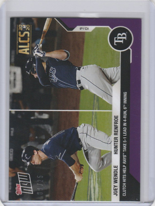 2020 Topps Now Parallel #411 HUNTER RENFROE CLUTCH HITS TAMPA BAY RAYS 9/25