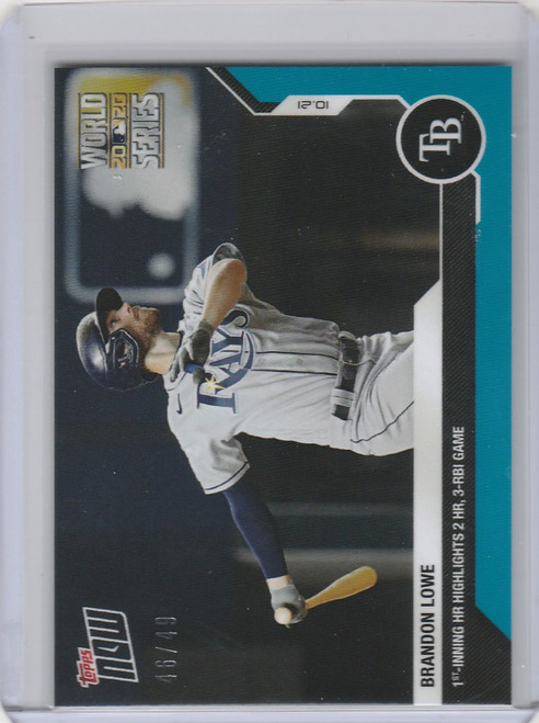 2020 Topps Now Parallel #451 BRANDON LOWE TAMPA BAY RAYS 46/49