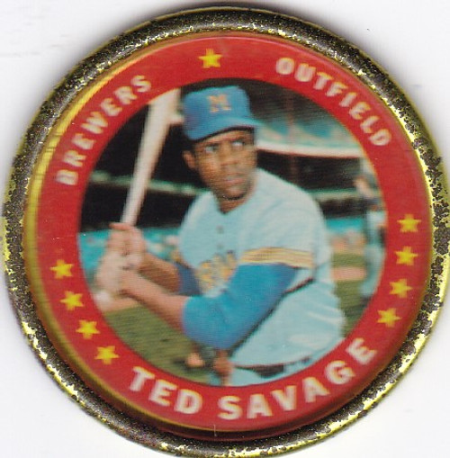 1971 Topps Coins Ted Savage #44 -- Brewers