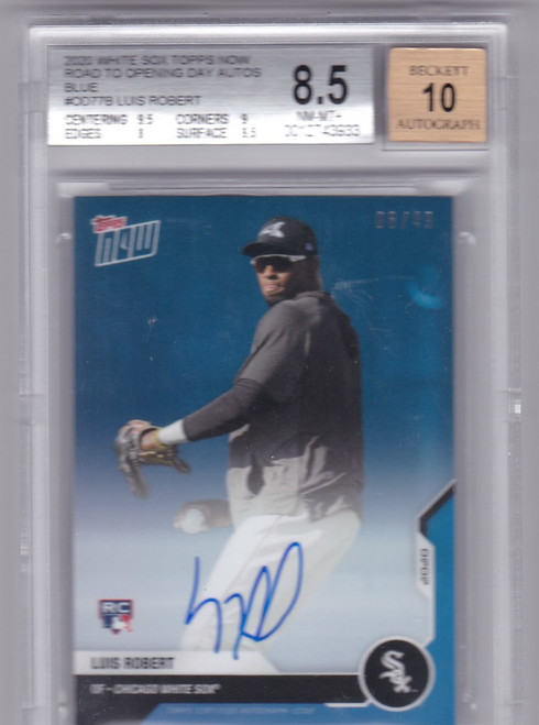 2020 Topps Now #OD77B - Luis Robert Auto 8/49 BGS 8.5  Chicago White Sox