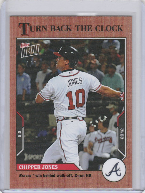 Chipper Jones - 2022 MLB TOPPS NOW® Turn Back The Clock - Card 67