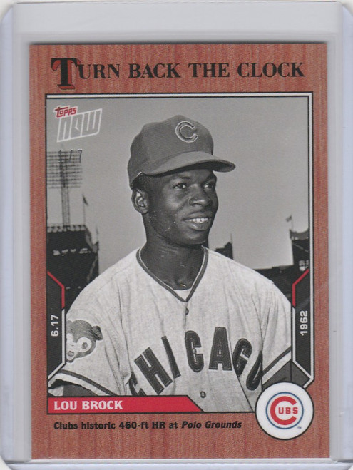 2021 Topps TURN BACK THE CLOCK CHERRY PARALLEL #79 LOU BROCK CHICAGO CUBS 1/7