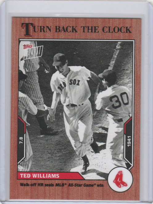 2021 Topps TURN BACK THE CLOCK CHERRY PARALLEL #99 TED WILLIAMS BOSTON RED SOX 2/7