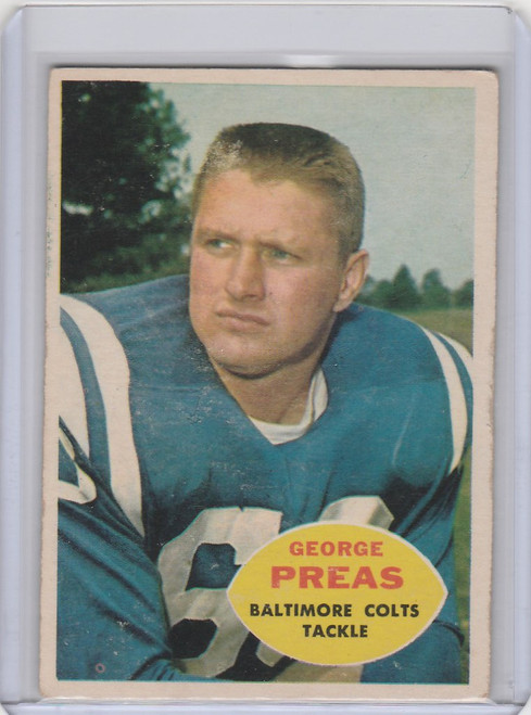 1960 Topps #6 George Preas Baltimore Colts EXMT