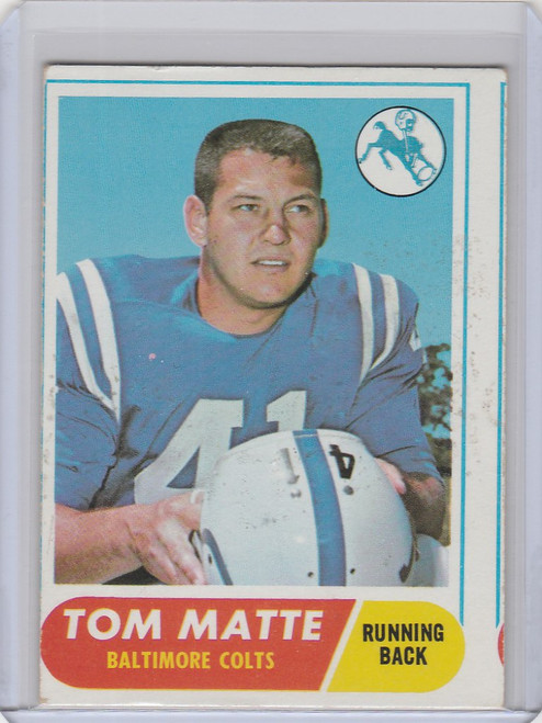 1968 Topps #178 Tom Matte Baltimore Colts EX