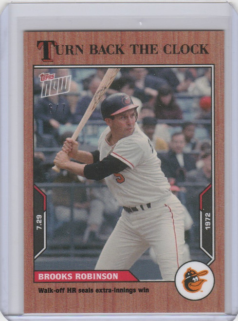 2021 Topps TURN BACK THE CLOCK CHERRY PARALLEL #120 BROOKS ROBINSON ORIOLES 6/7
