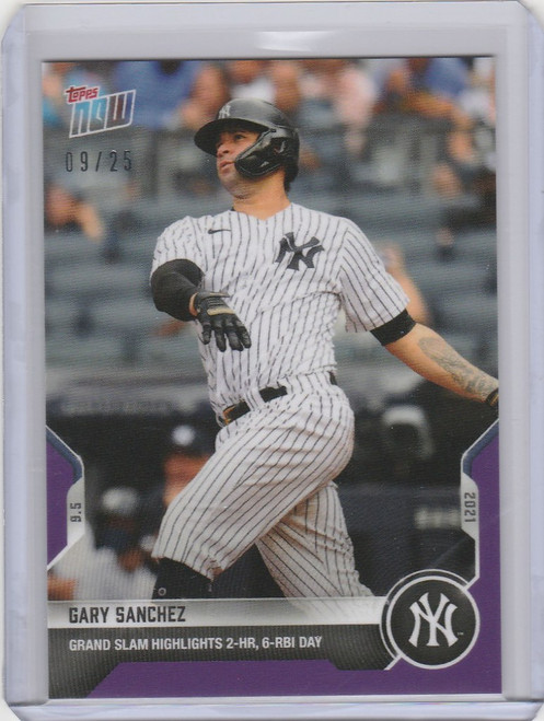 2021 Topps Now Parallel #762 GARY SANCHEZ NEW YORK YANKEES 9/25