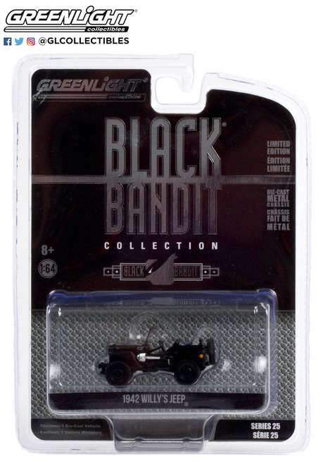 Greenlight 1:64 Black Bandit Series 25 1942 Willy's MB Jeep