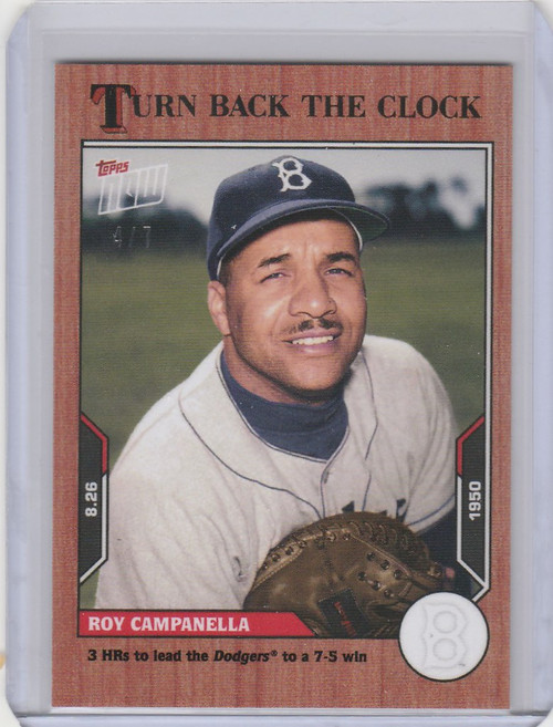 2021 Topps TURN BACK THE CLOCK CHERRY PARALLEL #148 ROY CAMPANELLA DODGERS 4/7