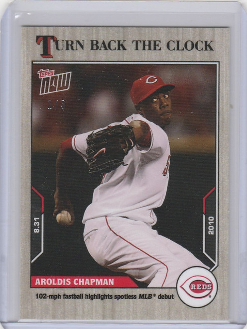 2021 Topps TURN BACK THE CLOCK ASH PARALLEL #153 AROLDIS CHAPMAN REDS 1/3