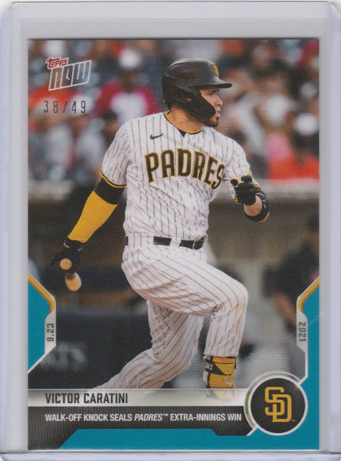 2021 Topps Now Parallel #848 VICTOR CARATINI SAN DIEGO PADRES 38/49