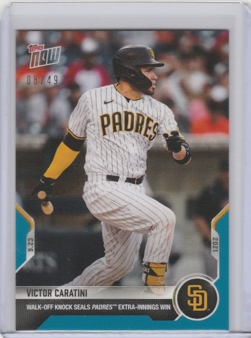 2021 Topps Now Parallel #848 VICTOR CARATINI SAN DIEGO PADRES 8/49