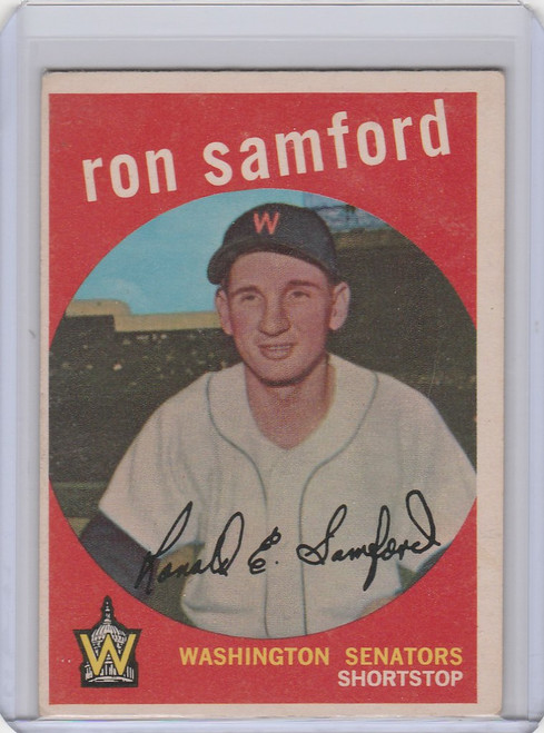 1959 TOPPS #242 RON SAMFORD WASHINGTON SENATORS EXMT