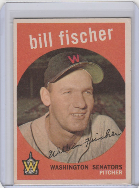 1959 TOPPS #230 BILL FISCHER WASHINGTON SENATORS EXMT