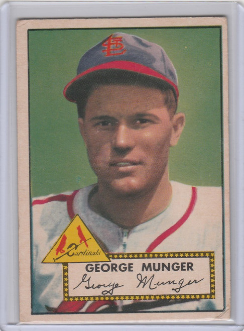 1952 Topps Baseball #115 George Munger St Louis Cardinals VGEX