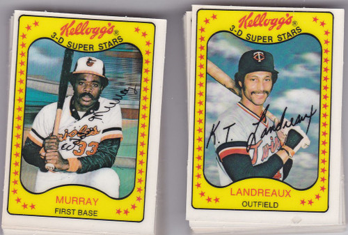1981 Kellogg's Superstars Baseball Cards Complete set of 66