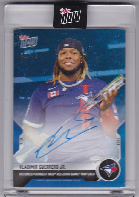 2021 Topps Now #510B Vladimir Guerrero Jr. Autograph ASG MVP 9/49