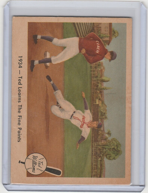 1959 Fleer Ted Williams Set #4 1934 Ted Learns The Fine Points EXMT