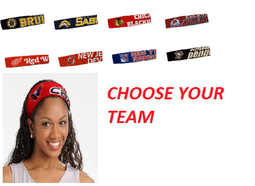 NHL JERSEY FANBANDS ASSORTED TEAMS CHOOSE YOUR TEAM HEAD BAND FANBAND NHL JERSEY FANBANDS ASSORTED TEAMS CHOOSE YOUR TEAM HEAD BAND FANBAND