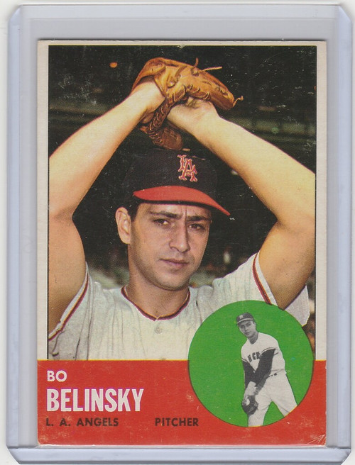 1963 Topps #33 Bo Belinsky Los Angeles Angels EXMT