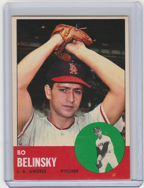 1963 Topps #33 Bo Belinsky Los Angeles Angels EXMT Pitcher