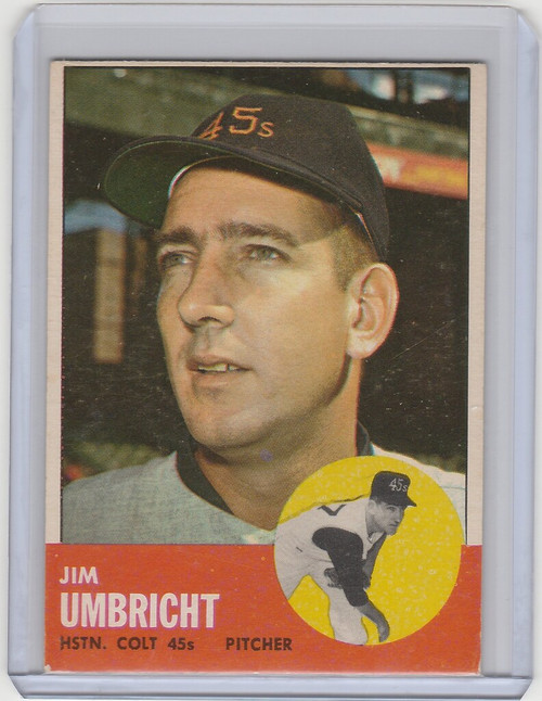 1963 Topps #99 Jim Umbricht Houston Colts EXMT