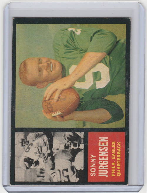 1962 Topps #115 Sonny Jurgensen Philadelphia Eagles EX