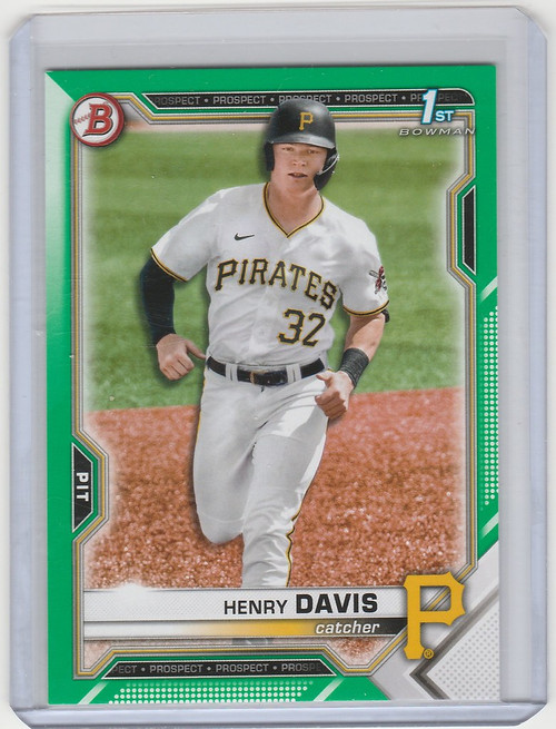 2021 Bowman Draft Green #BD-48 Henry Davis Pittsburgh Pirates 56/99