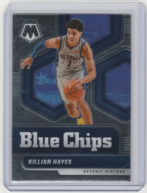2020-21 Panini Mosaic Blue Chip #2 Killian Hayes Detroit Pistons