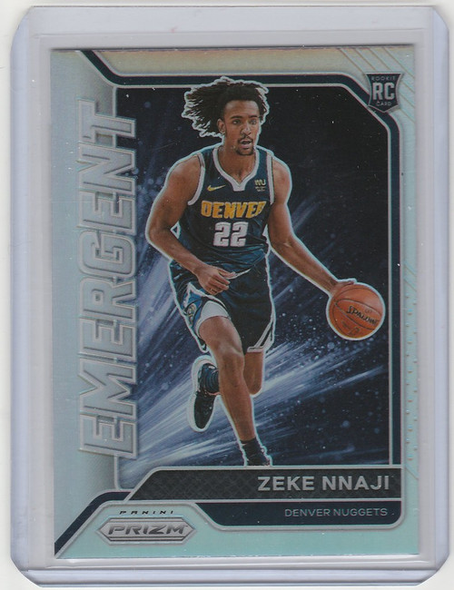 2020-21 Panini Prizm Emergent #6 Zeke Nnaji Denver Nuggets