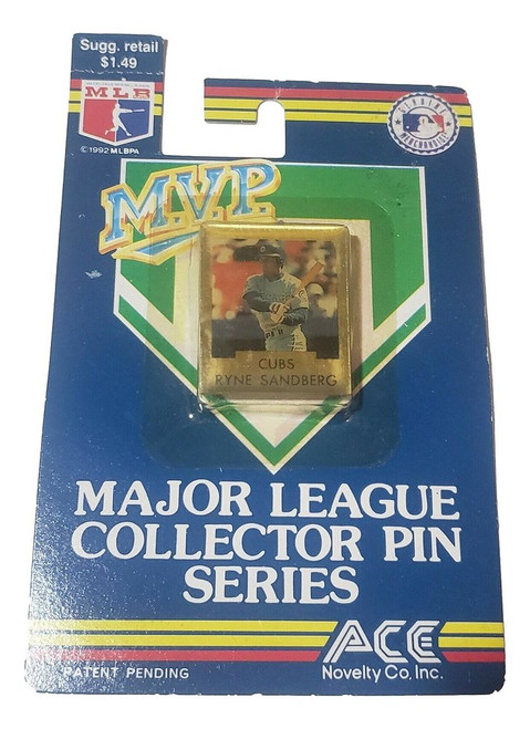 1992 ACE Nolvelty Co Ryne Sandberg Chicago Cubs M.V.P. 1 3/8" Pin