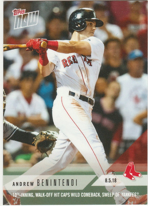 2018 TOPPS NOW #563 10TH-INNING WALK-OFF HIT SWEEP OF YANKEES ANDREW BENINTENDI