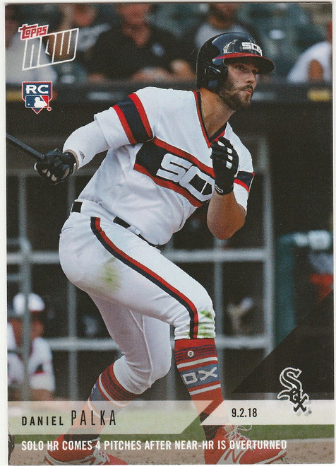 2018 TOPPS NOW #674 DANIEL PALKA SOLO HR AFTER HR OVERTURNED WHITE SOX