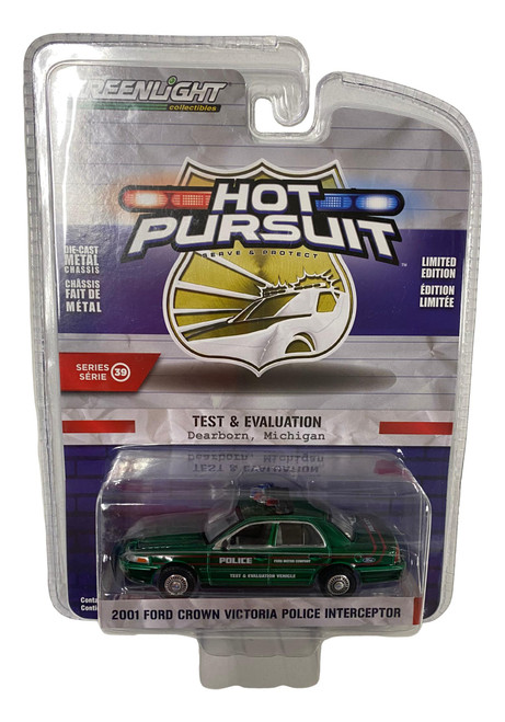 Greenlight 1:64 Hot Pursuit Series 39 2001 Ford Crown Victoria Dearborn CHASE