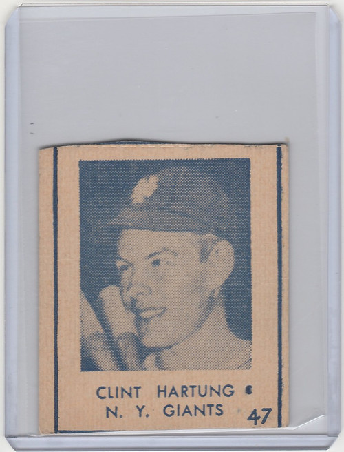 1948 R346 Blue Tint #47 Clint Hartung New York Giants