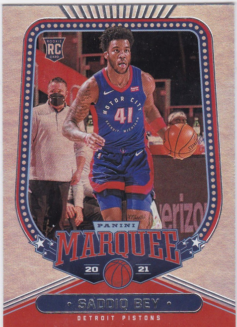 2020-21 Chronicles #248 Saddiq Bey Marquee RC Detroit Pistons