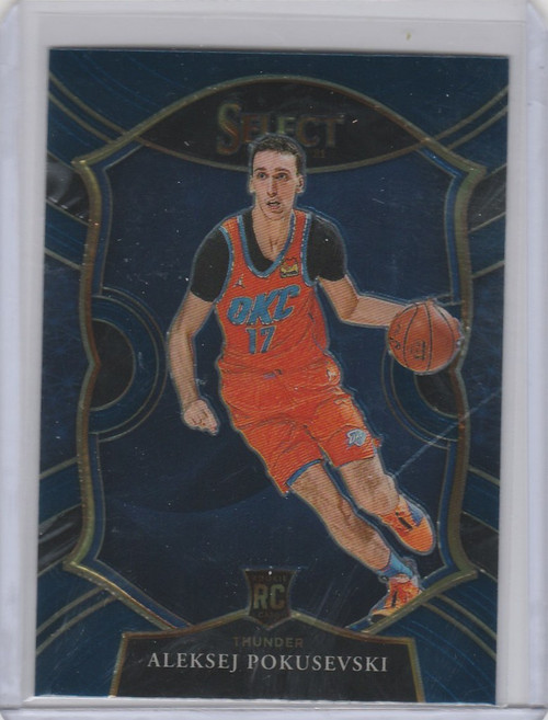 2020-21 Panini Select Blue #77 Aleksej Pokusevski Thunder