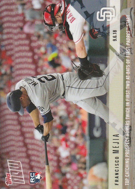 2018 TOPPS NOW #696 HOMERS TWICE IN FIRST TWO AT-BATS OF DEBUT FRANCISCO MEJIA