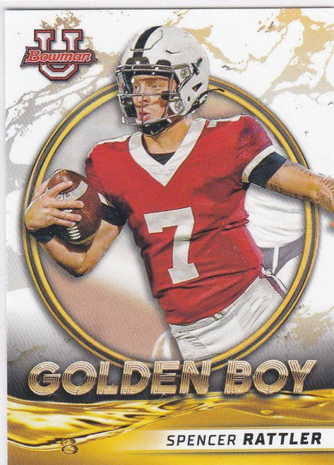 2021-22 Bowman University #GB-13 Spencer Rattler Golden Boy South Carolina