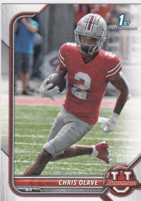 2021-22 Bowman University #14 Chris Olave Ohio State Buckeyes