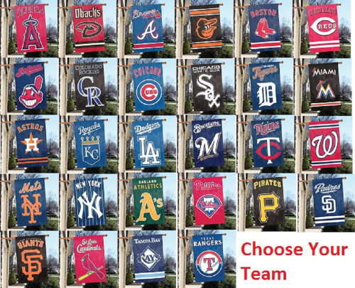 MLB Applique Banner - Choose Your Team -- 44" x 28"