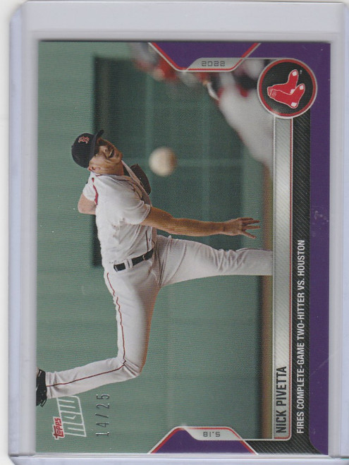 2022 TOPPS NOW PARALLEL #199 NICK PIVETTA BOSTON RED SOX 14/25