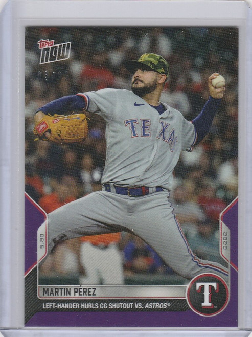 2022 TOPPS NOW PARALLEL #275 MARTIN PEREZ TEXAS RANGERS 32/49