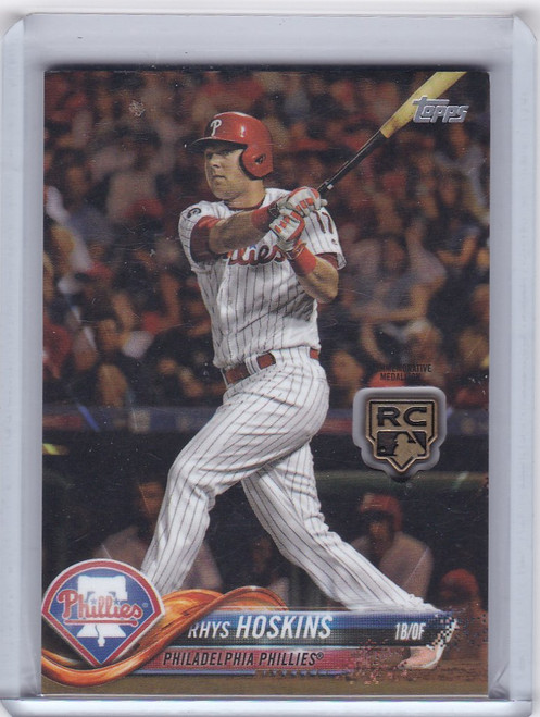 2020 Topps #RCR-RY Rhys Hoskins Rookie Medallion Card  30/50 Philadelphia Phillies