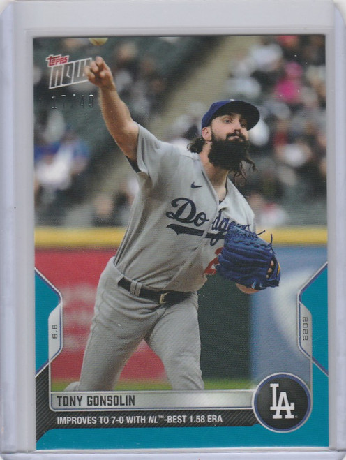 2022 TOPPS NOW PARALLEL #321 TONY GONSOLIN LOS ANGELES DODGERS 17/49