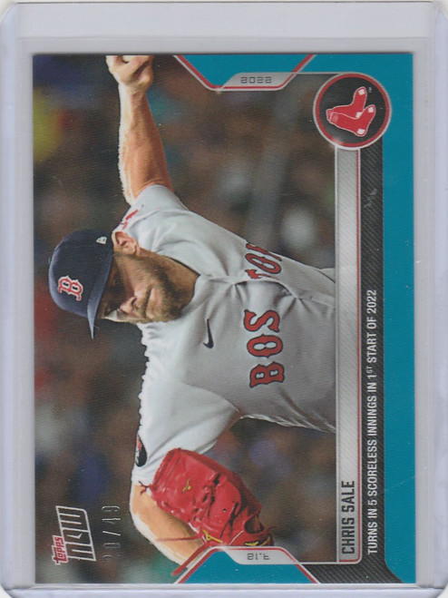 2022 TOPPS NOW PARALLEL #518 CHRIS SALE BOSTON RED SOX 20/49