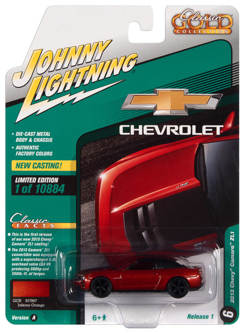 Johnny Lightning JLCG028 Classic Gold VER A 2013 Chevy Camaro ZL1 Orange